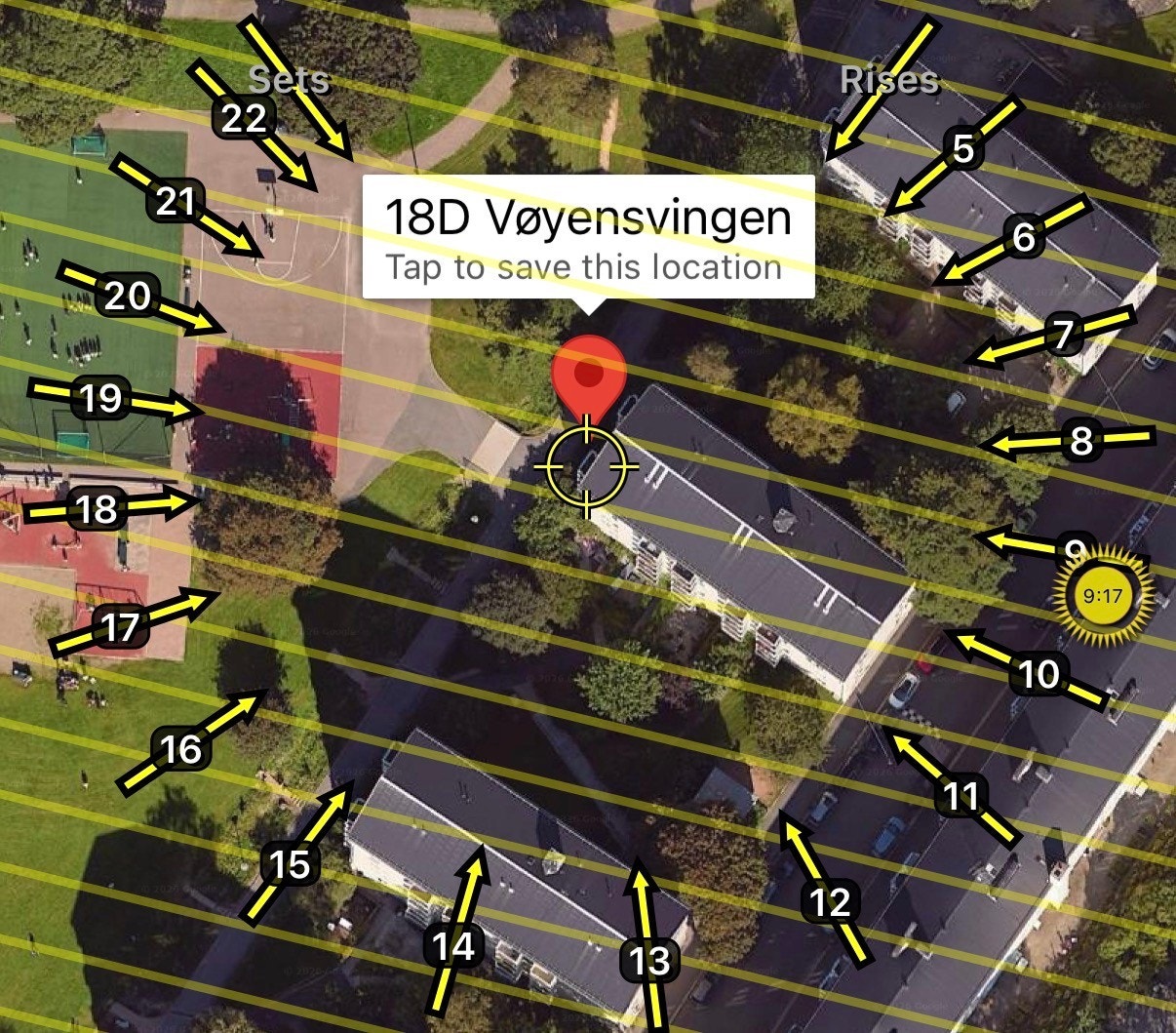 Solkart som viser hvor solen står 19. juni Galleribilde