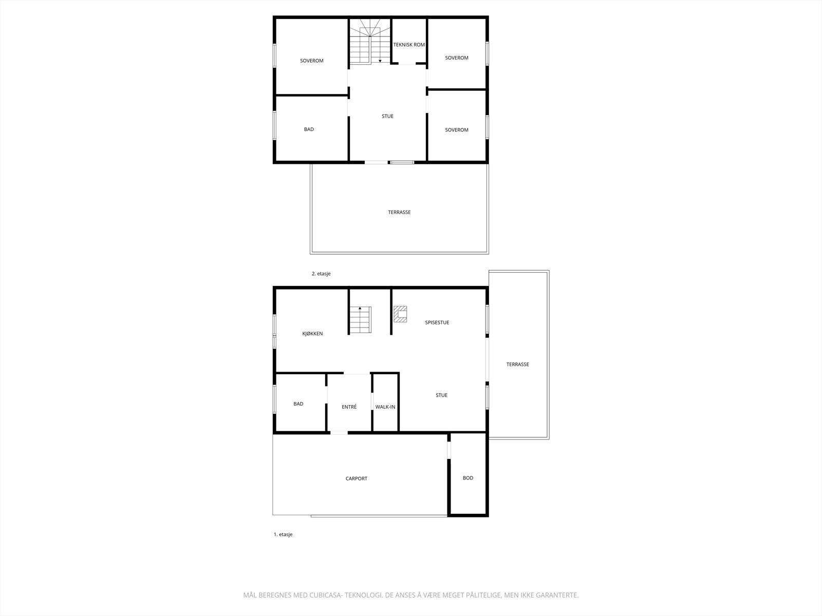 Plan 1 og 2 på Moltebærholmen 16. Galleribilde