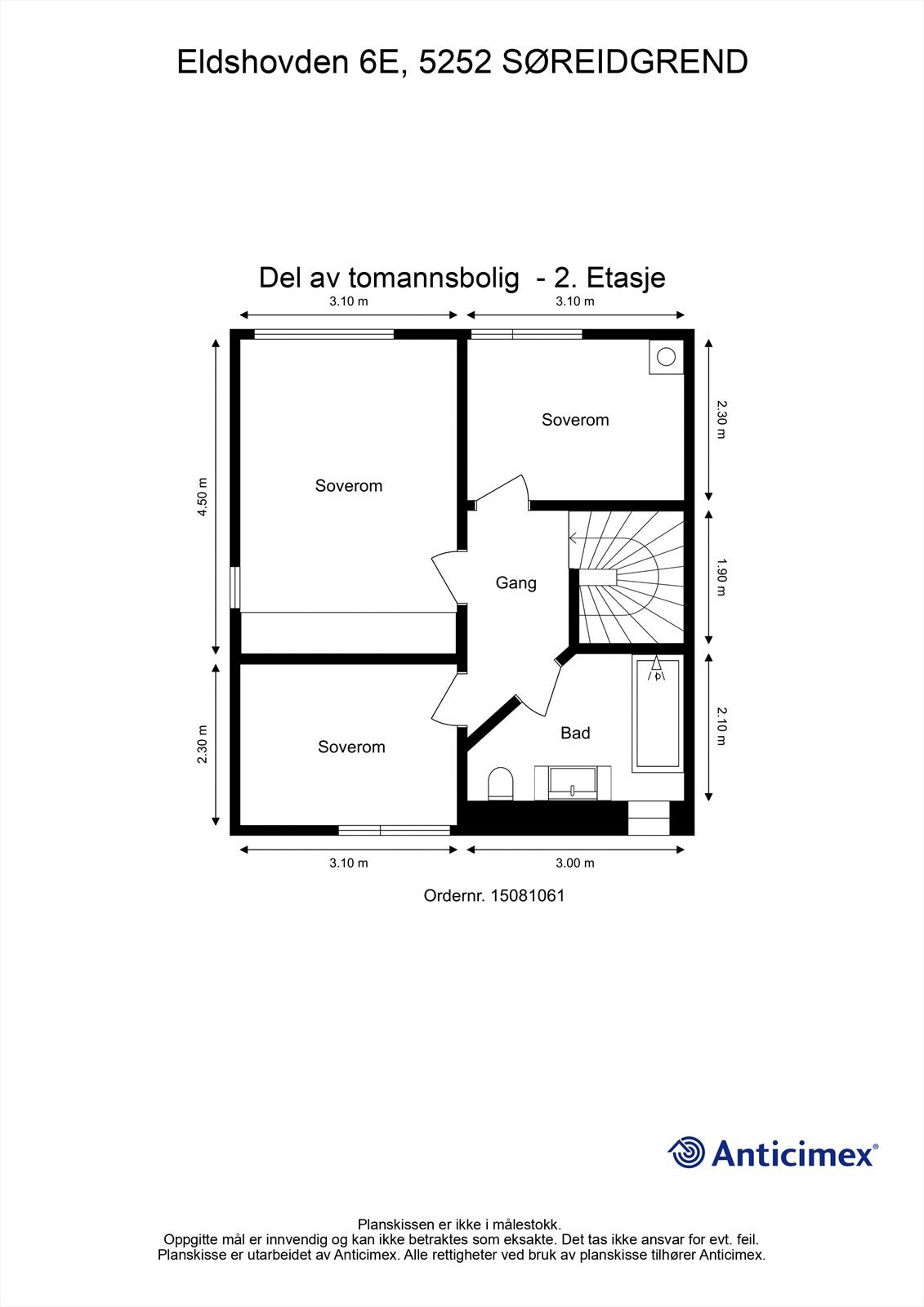 Plantegning 2. etasje Galleribilde
