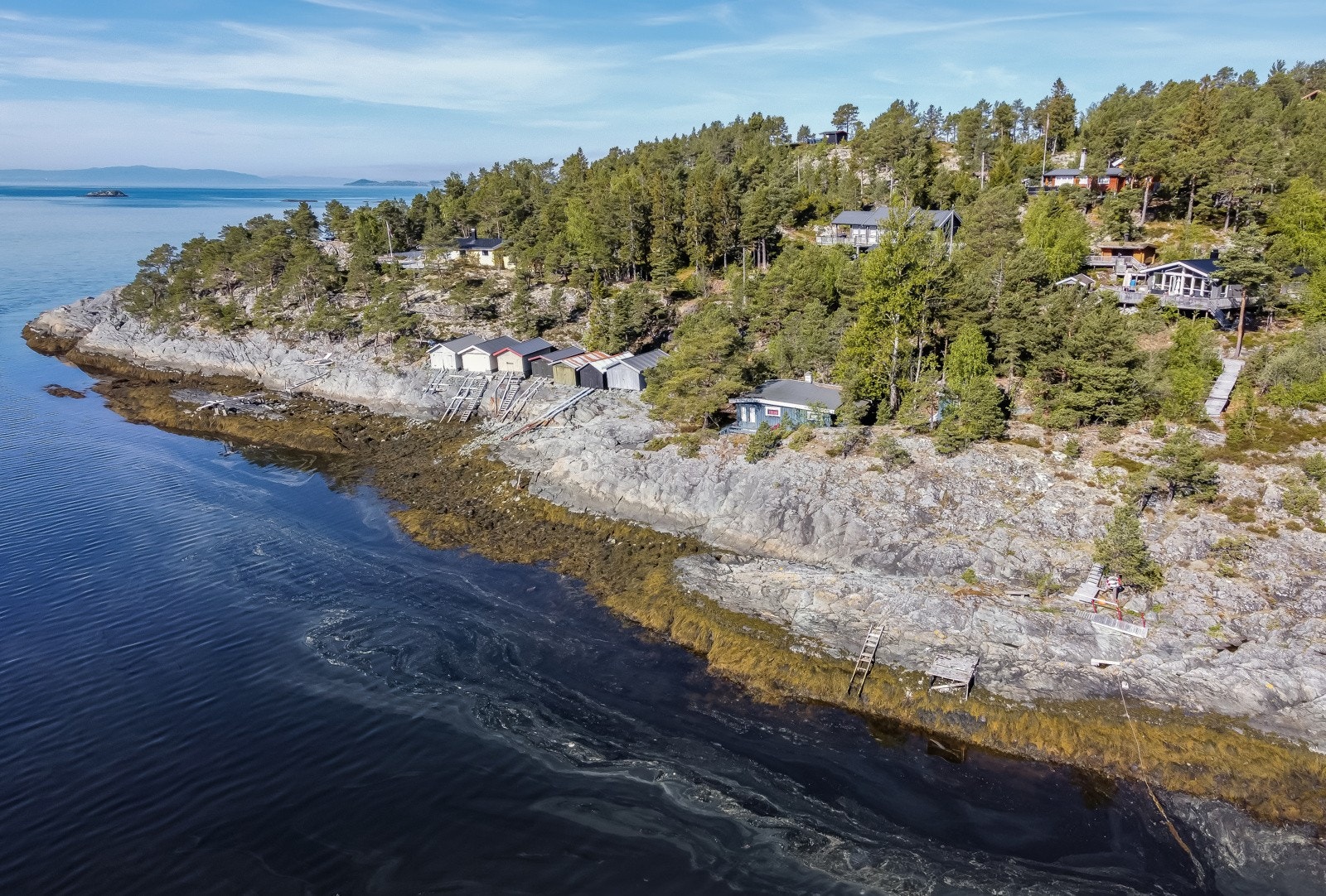 Det er godt fiske i fjorden med bla. torsk, sei, makrell, sild, sjøørett og krabbe.. Galleribilde