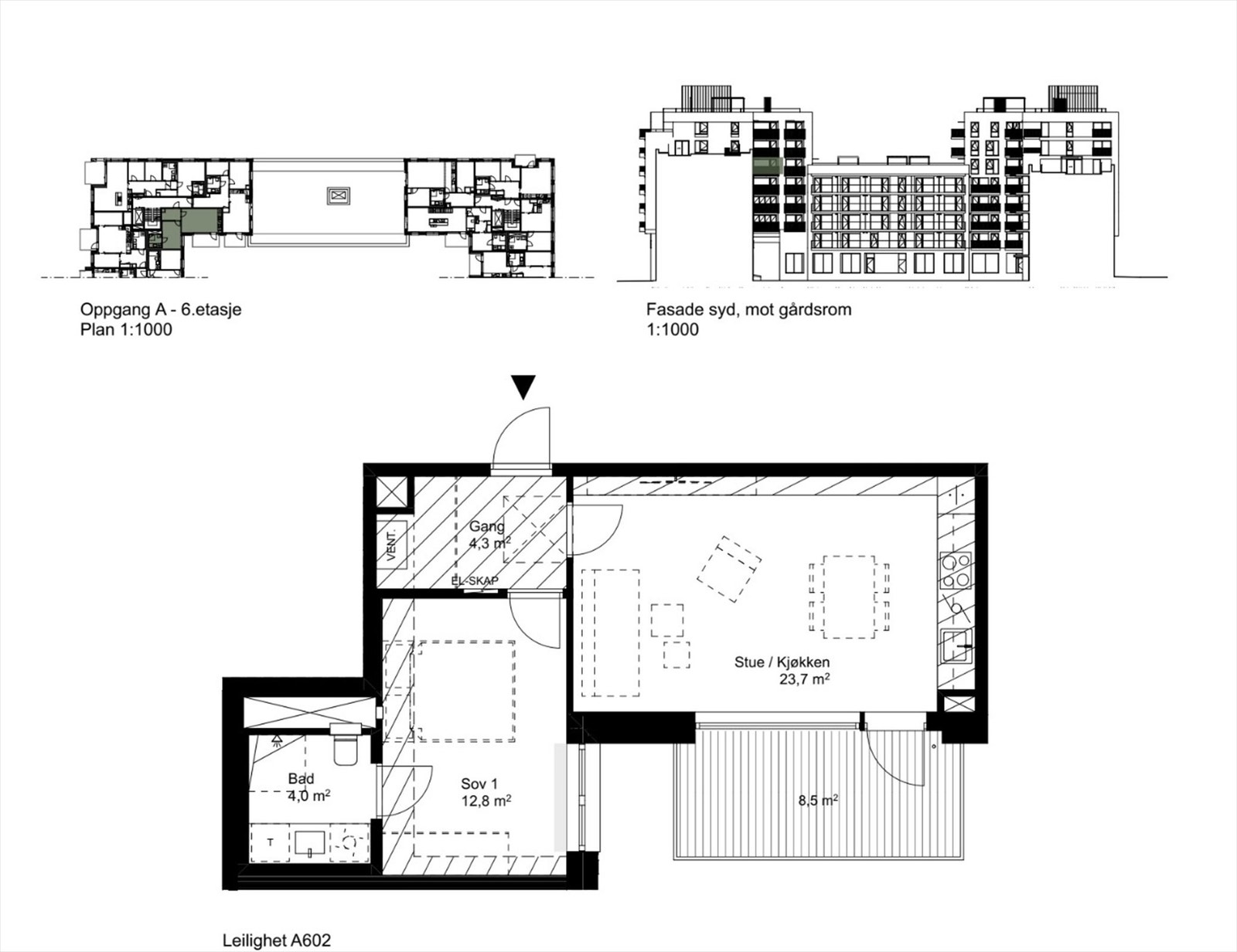 Plantegning. Det medfølger også en kjellerbod på ca. 5 m². Galleribilde