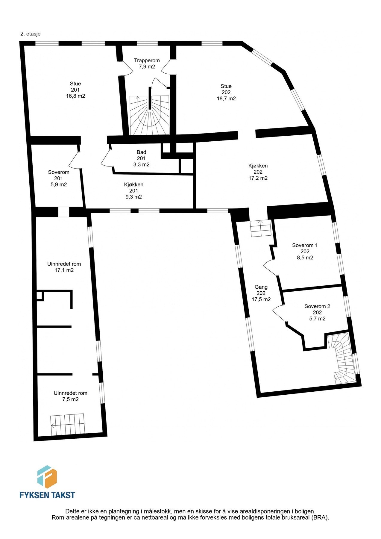Planskisse - 2.etasje. Galleribilde