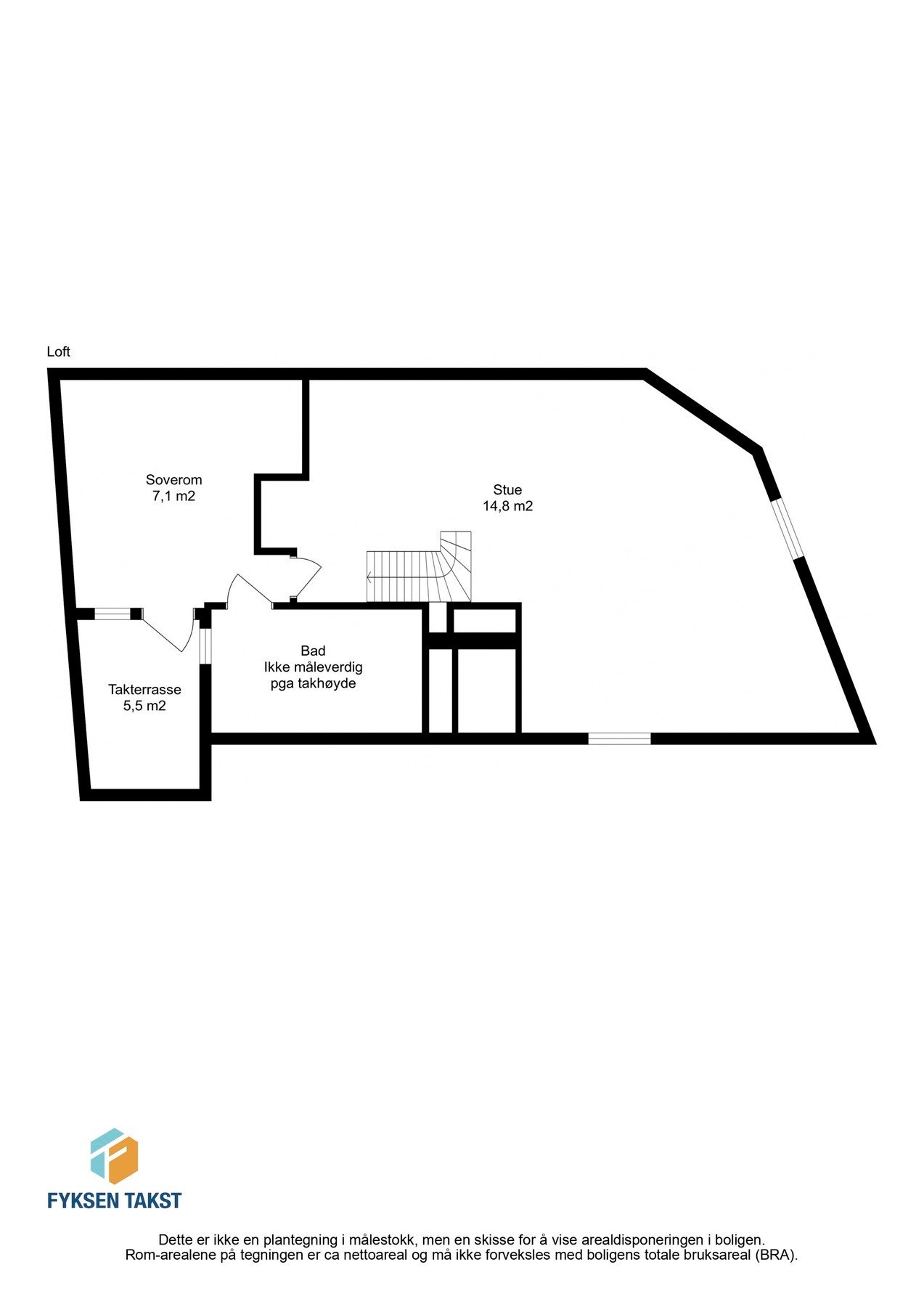 Planskisse - loft. Galleribilde