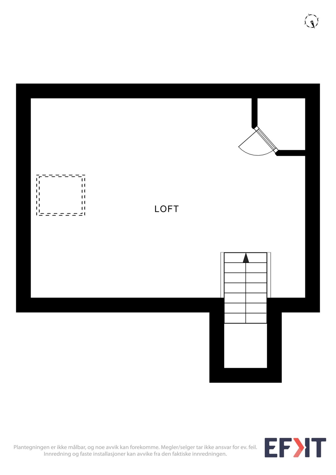 Plantegning som viser loft. Galleribilde