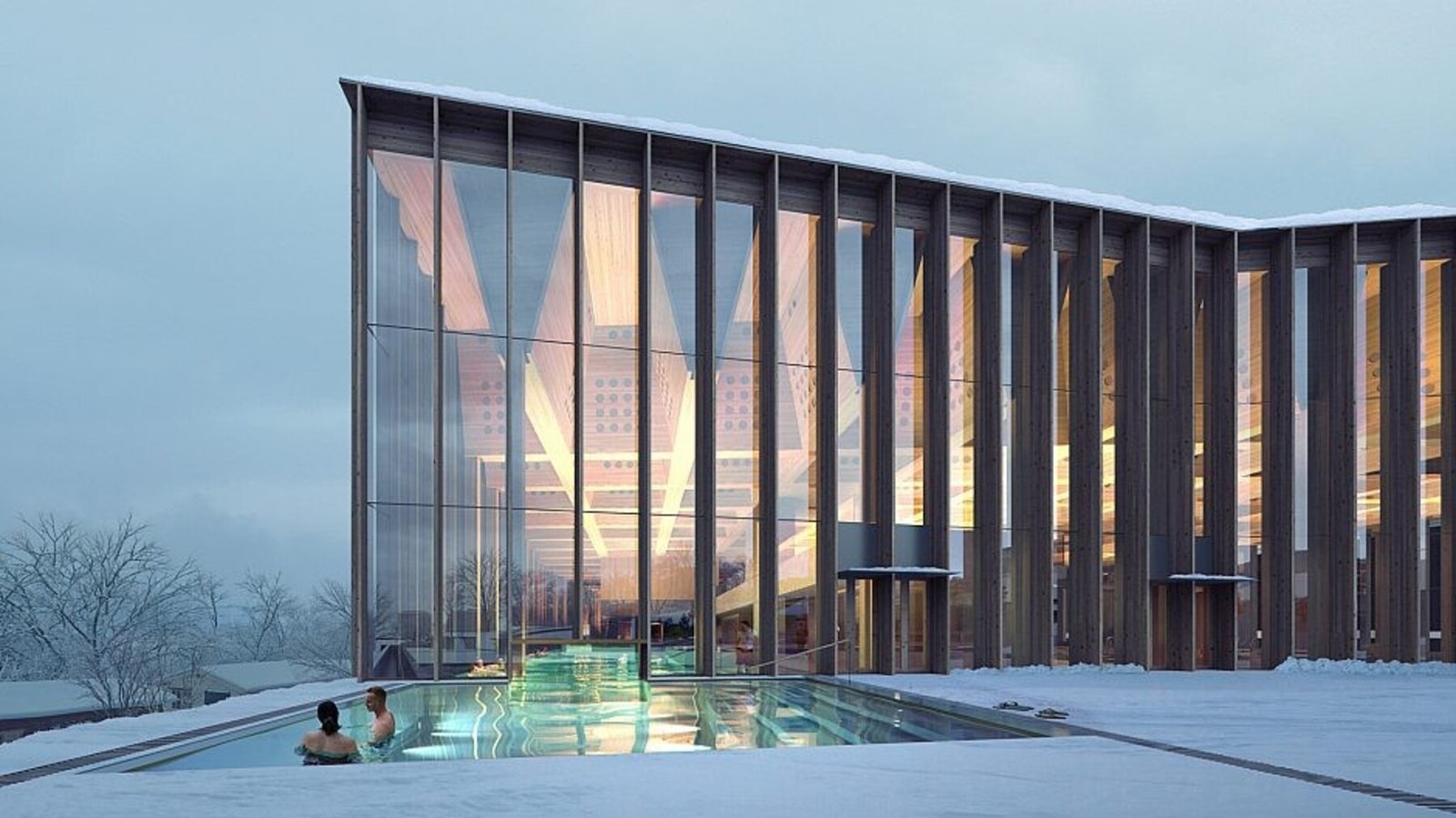 Norges best besøkte svømmehall har både innendørs- og utendørsbasseng, stupetårn og vannsklie. Galleribilde