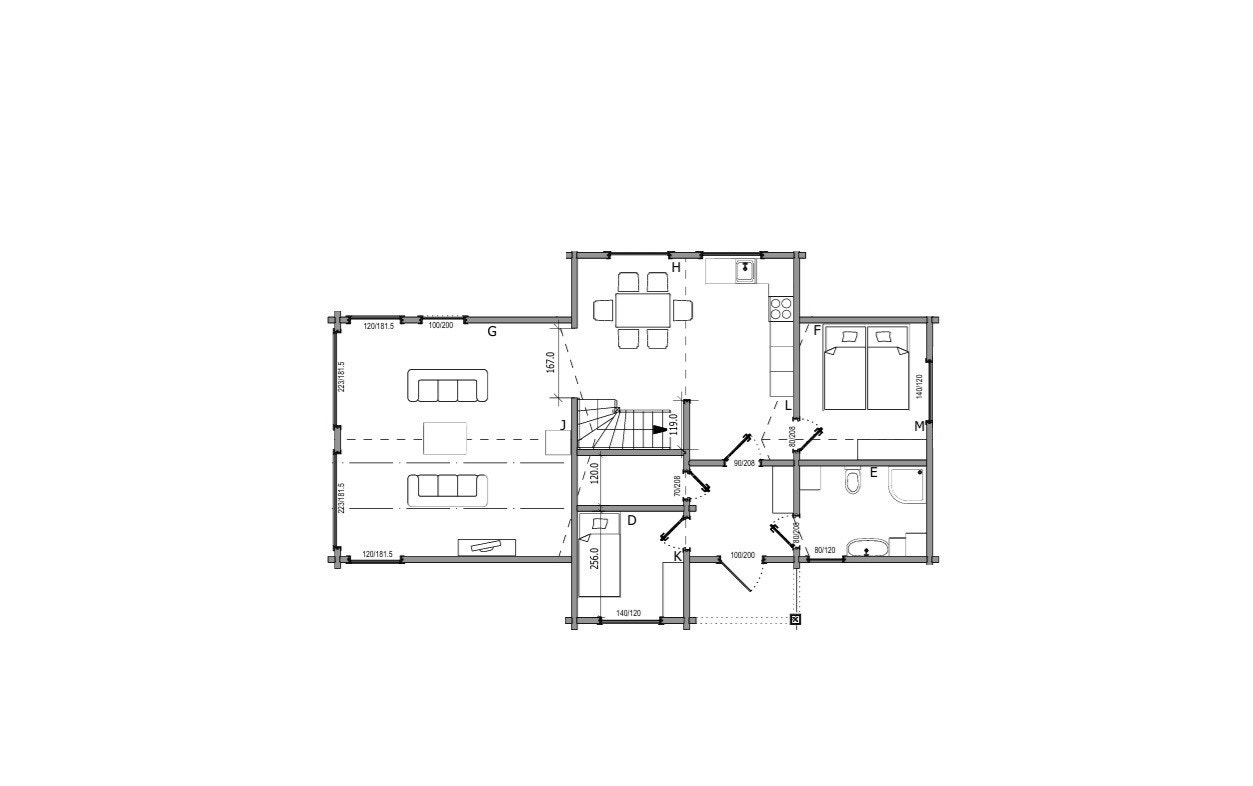 Plantegning 1. etasje Galleribilde