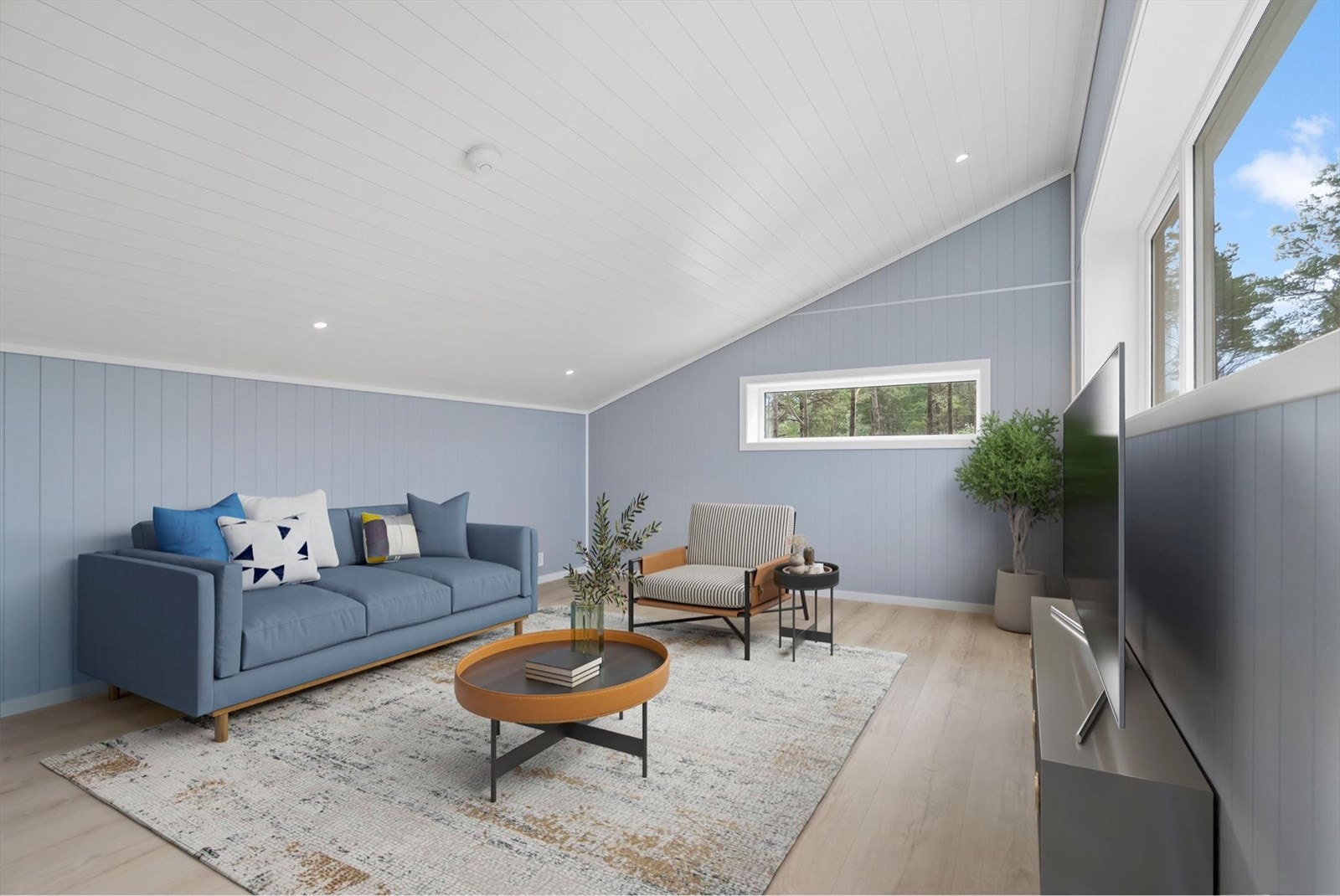 Loftstova er eit fleksibelt rom med fleire møbleringsmoglegheiter. Galleribilde