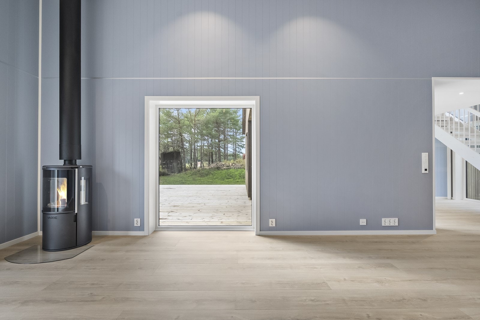 Store vindauge mot terrassen Galleribilde