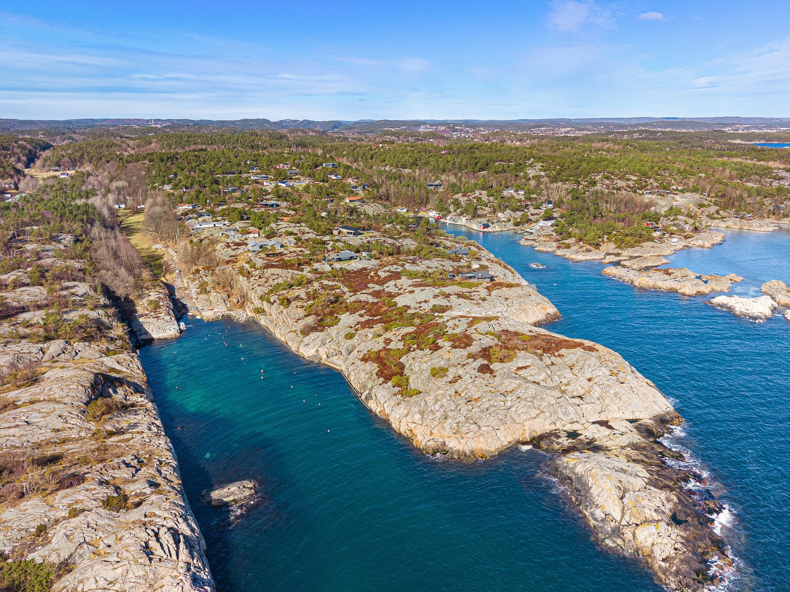 Dronefoto over området Galleribilde