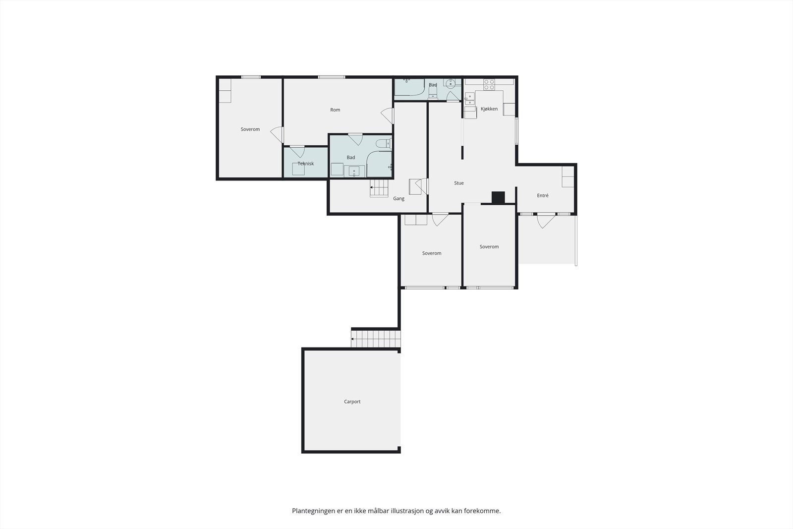 Plantegning underetg. Galleribilde