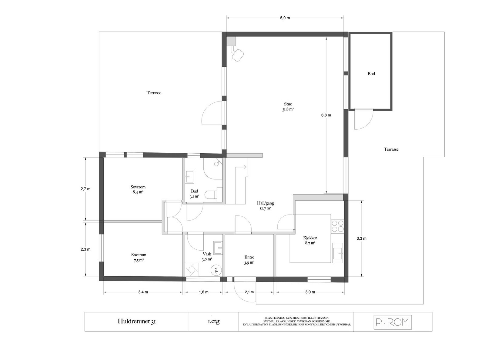 Plantegning 1. etg. Galleribilde