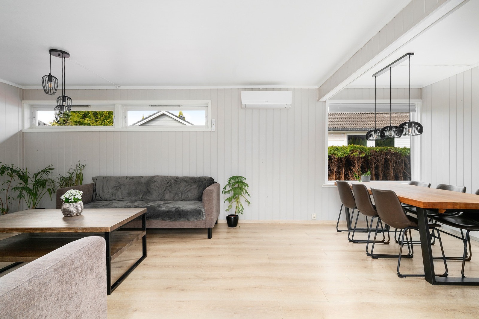 Varmepumpe er godt plassert i stuen. Galleribilde