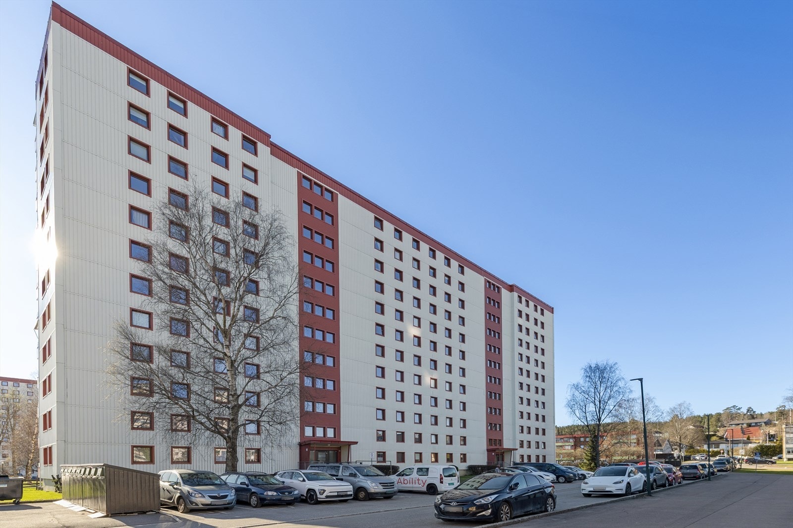 Leiligheten er en del av Mellomgården borettslag. Galleribilde