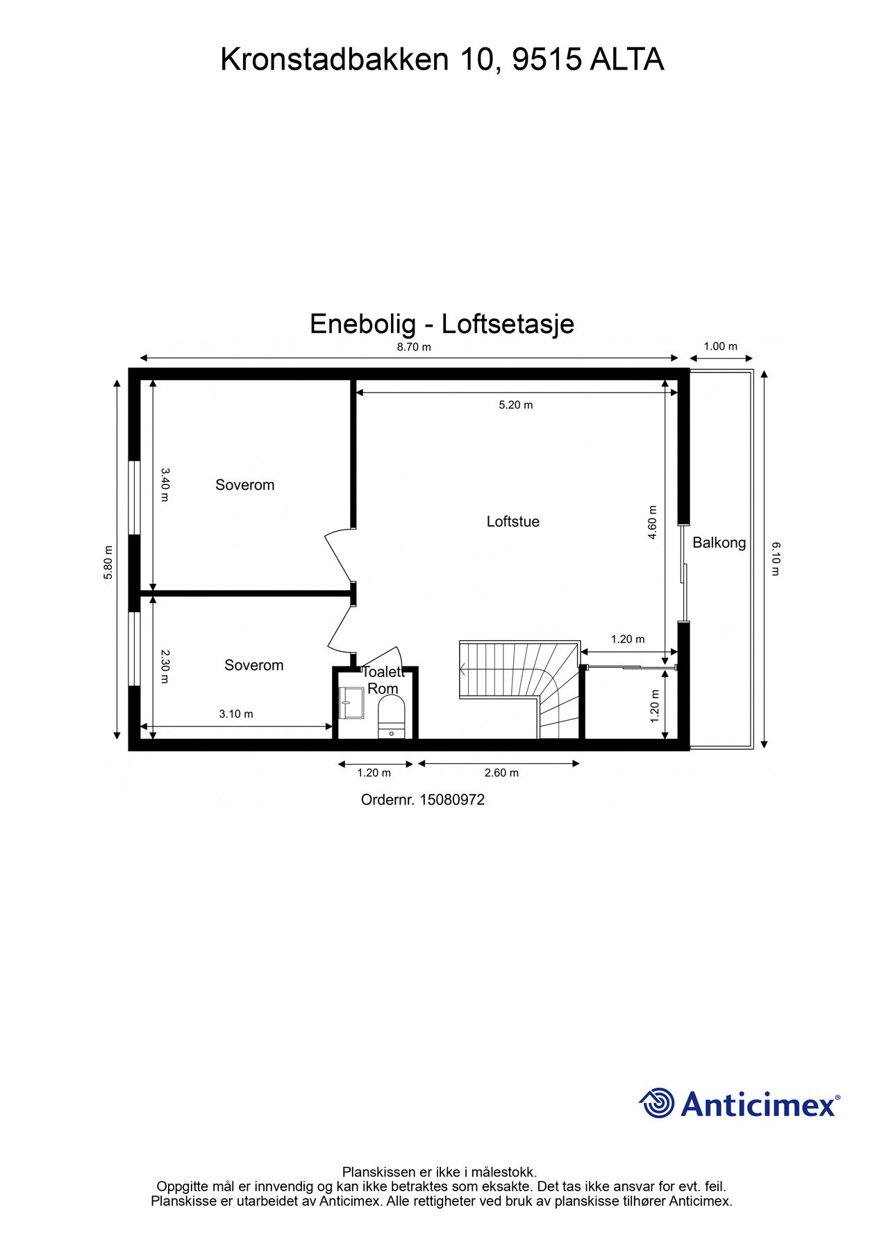 Plantegning loft. Galleribilde