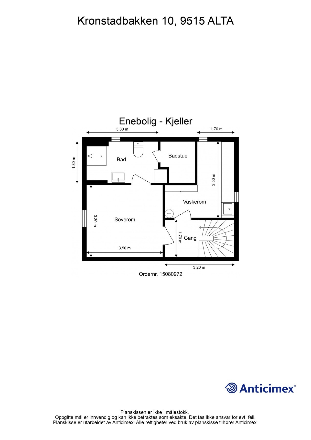 Plantegning kjeller. Galleribilde
