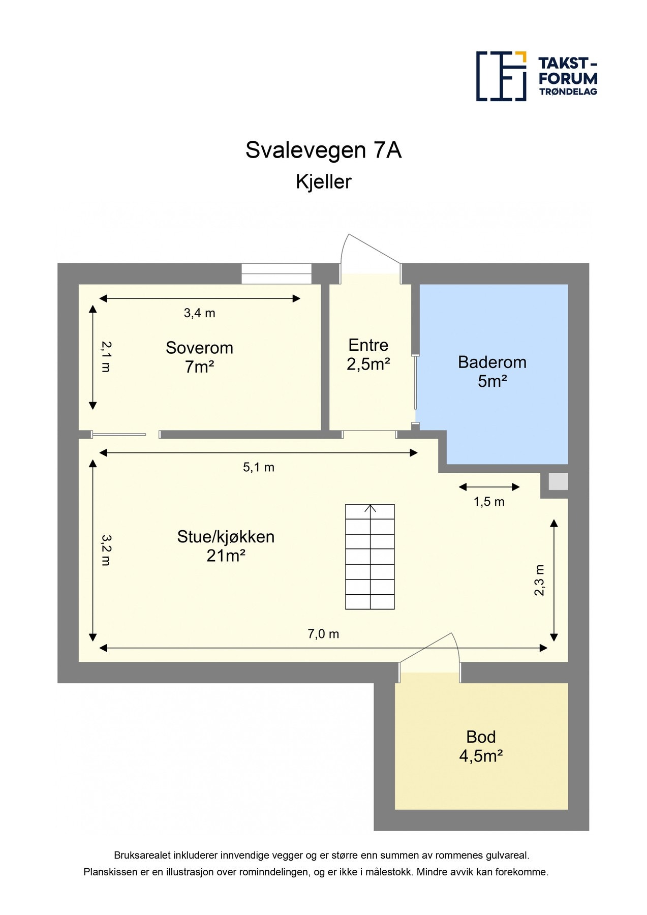 Planskisse kjeller Galleribilde