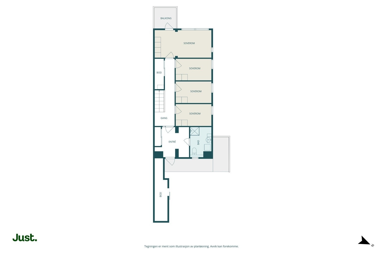 Planskisse 1. plan. Galleribilde