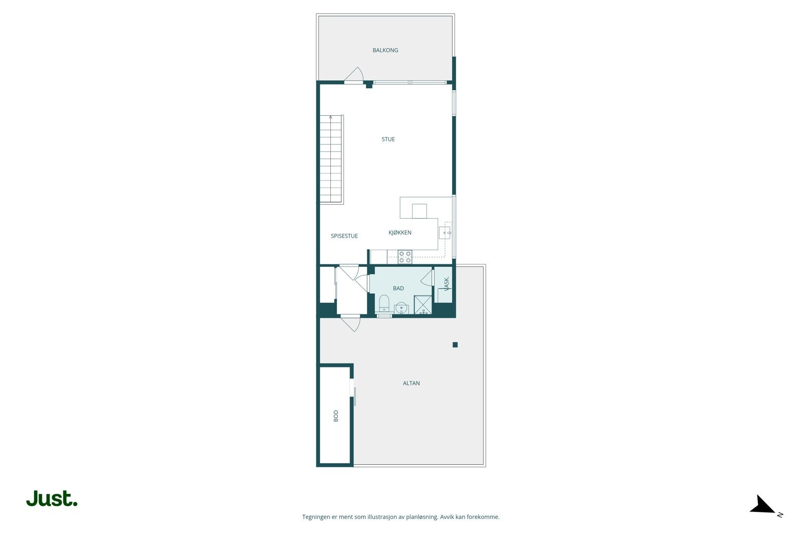 Planskisse 2. plan. Galleribilde