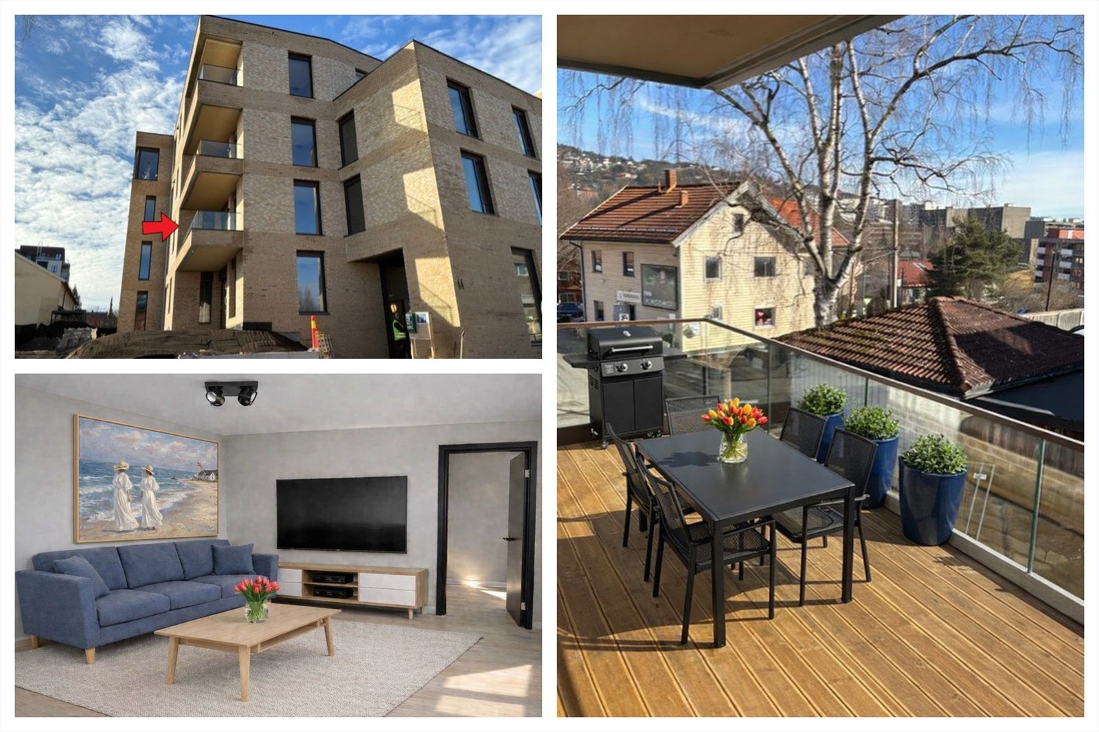 Salg av kontrakt i prosjektet Røa-X | Ny, lekker 3-roms leilighet. Høy 2. etg. T-bane. Lav dok.avg. Garasjeplass kan kjøpes. Overtakelse 1. juni 2026 Galleribilde
