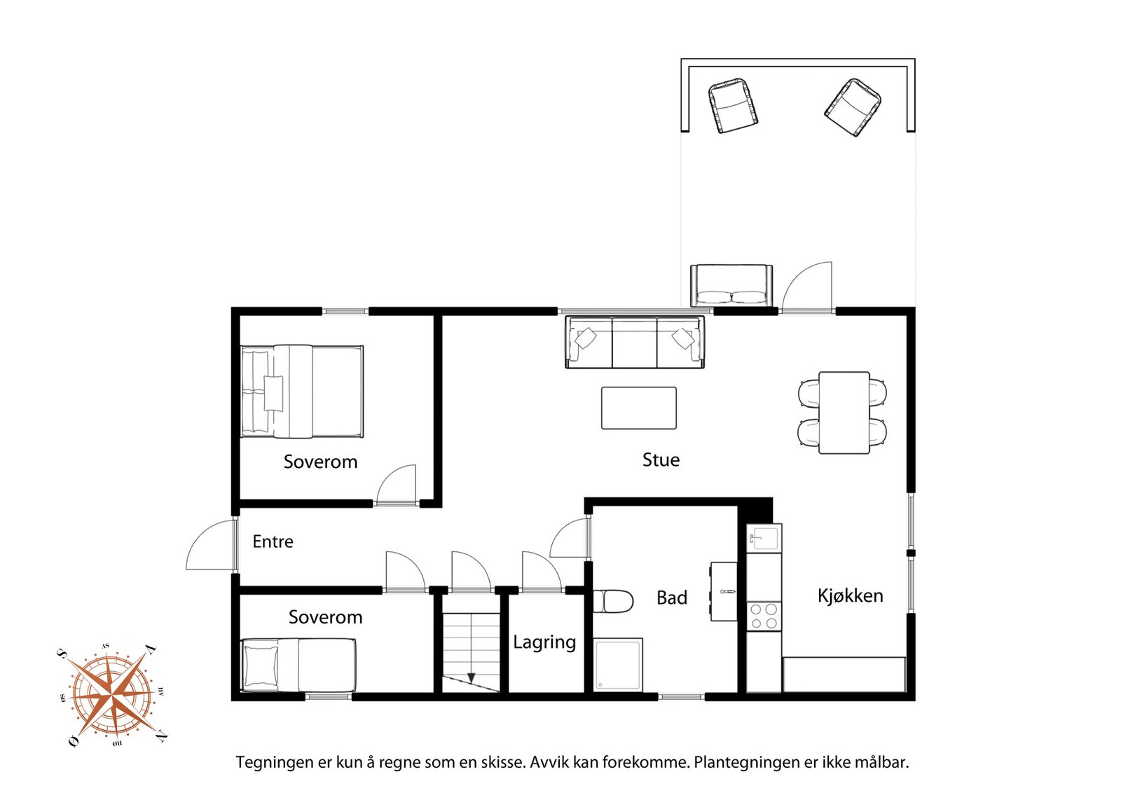 Plantegning 1.etg. Galleribilde