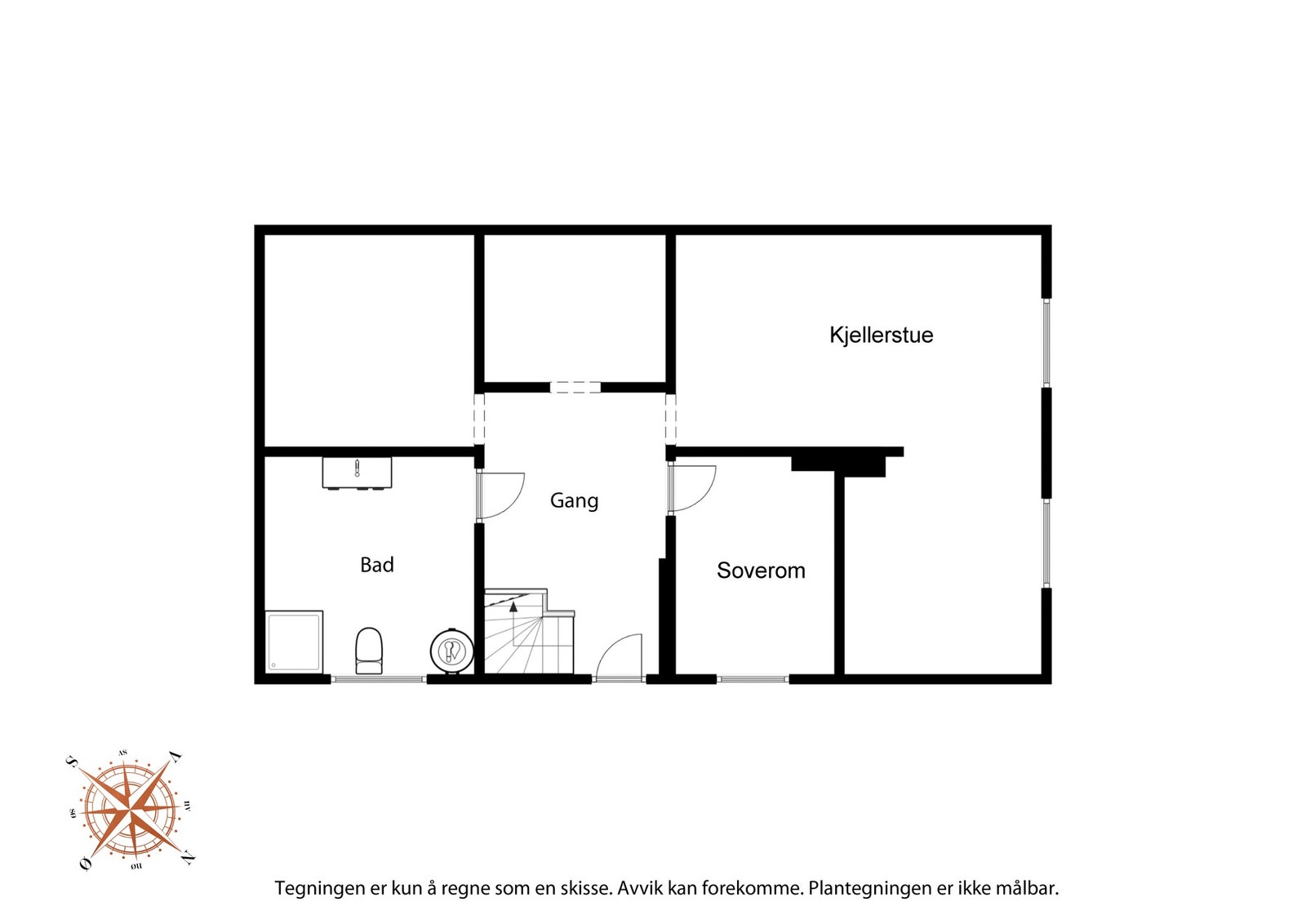 Plantegning u.etg. Galleribilde
