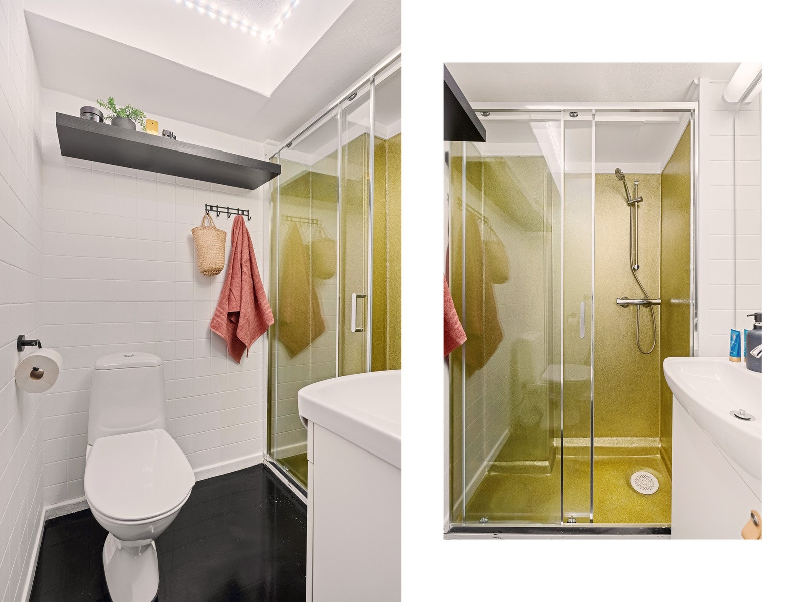 - Badet er oppgradert i nyere tid | Her er det blant annet byttet toalett, oppgradert med epoxy på dusjvegger/gulv på eksisterende membran - Galleribilde