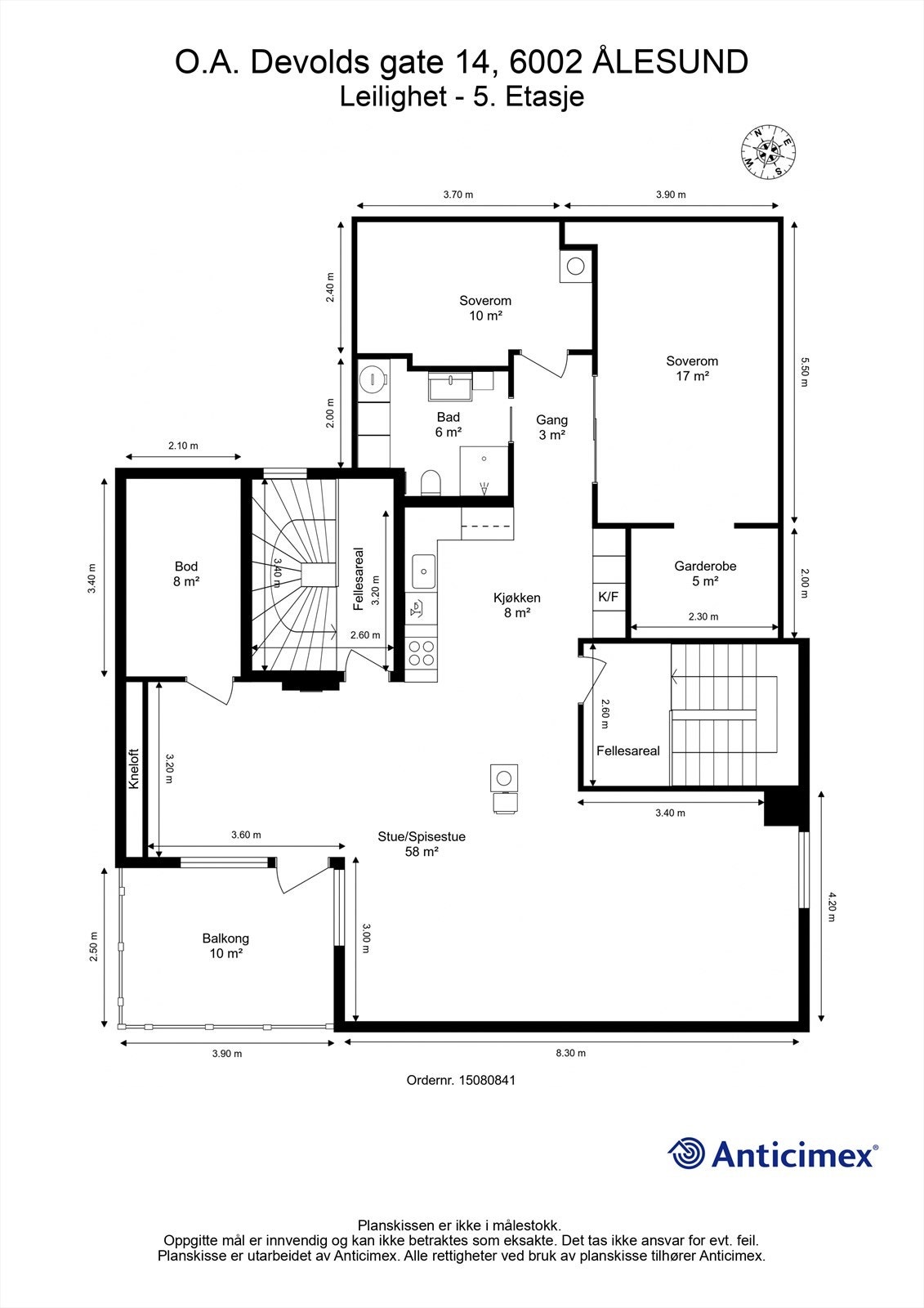 Leiligheten har en arealeffektiv planløsning på 88 m² BRA, med en åpen sone for stue og kjøkken, to soverom og et moderne bad. Galleribilde