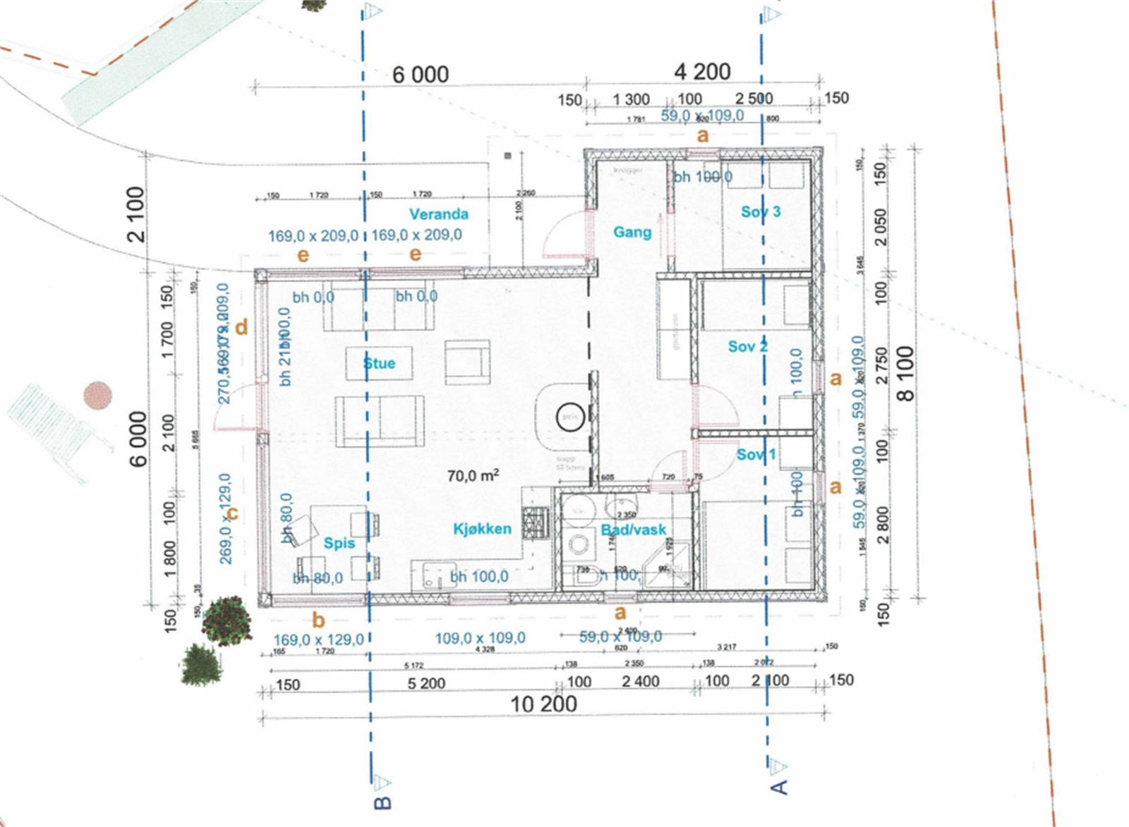 Plantegning 1. etasje. I tillegg til denne er det hems. Galleribilde