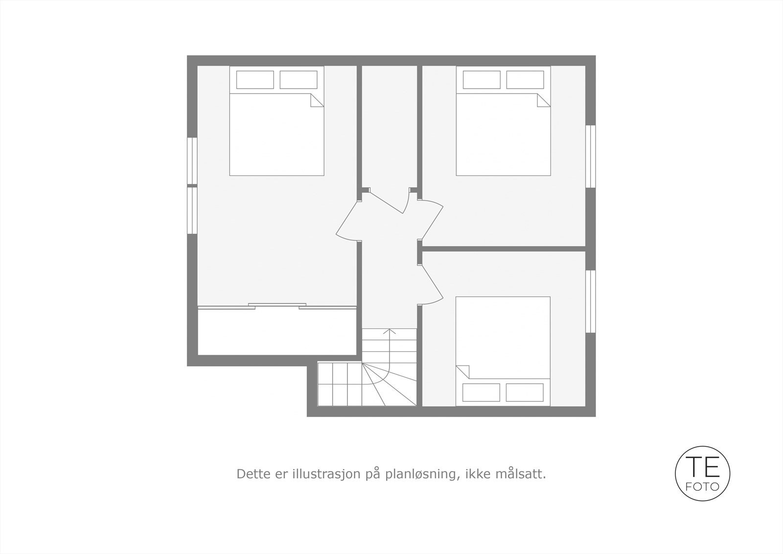Plantegning loftsetasje. Galleribilde
