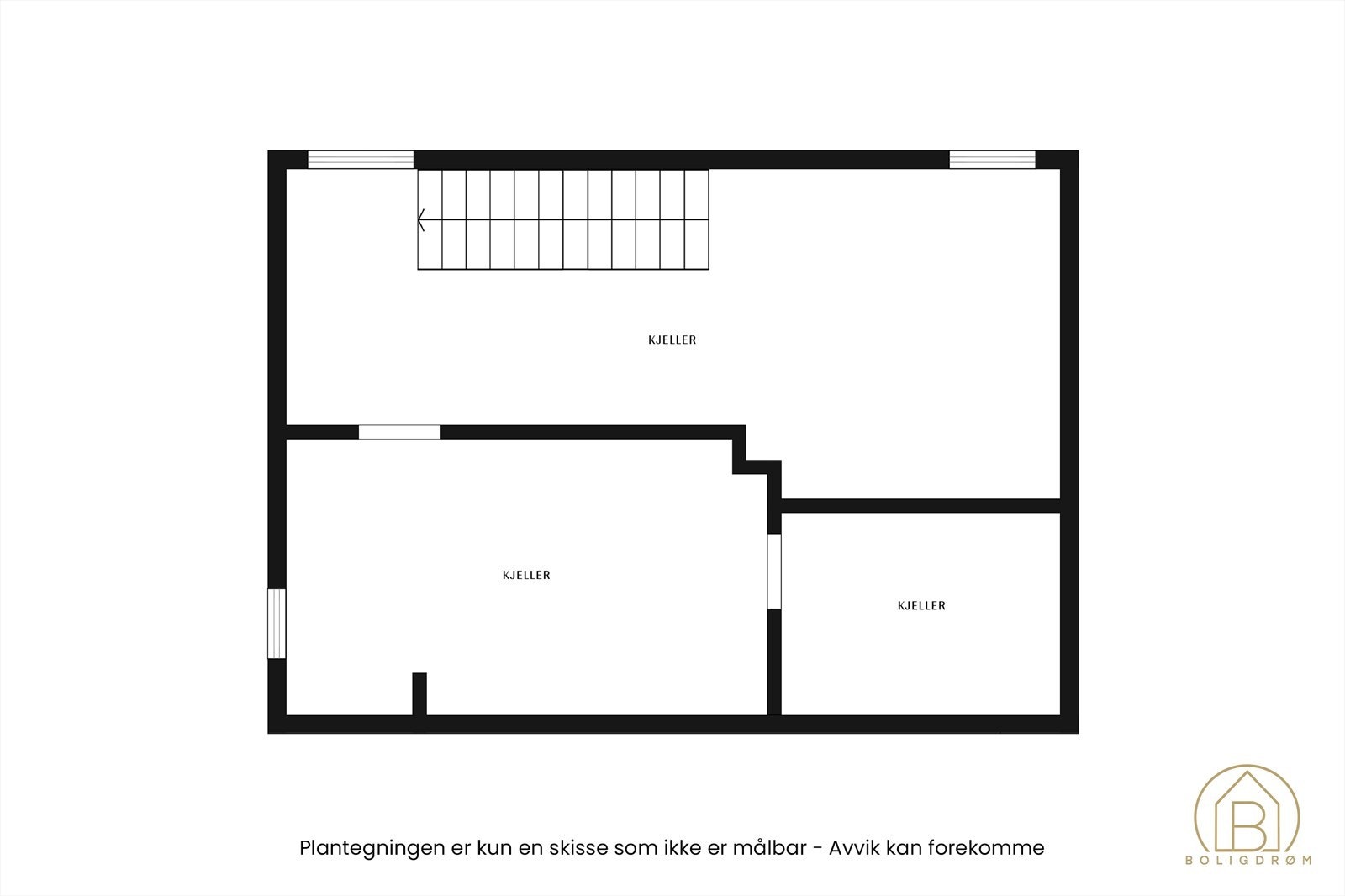 Plantegning kjeller. Galleribilde