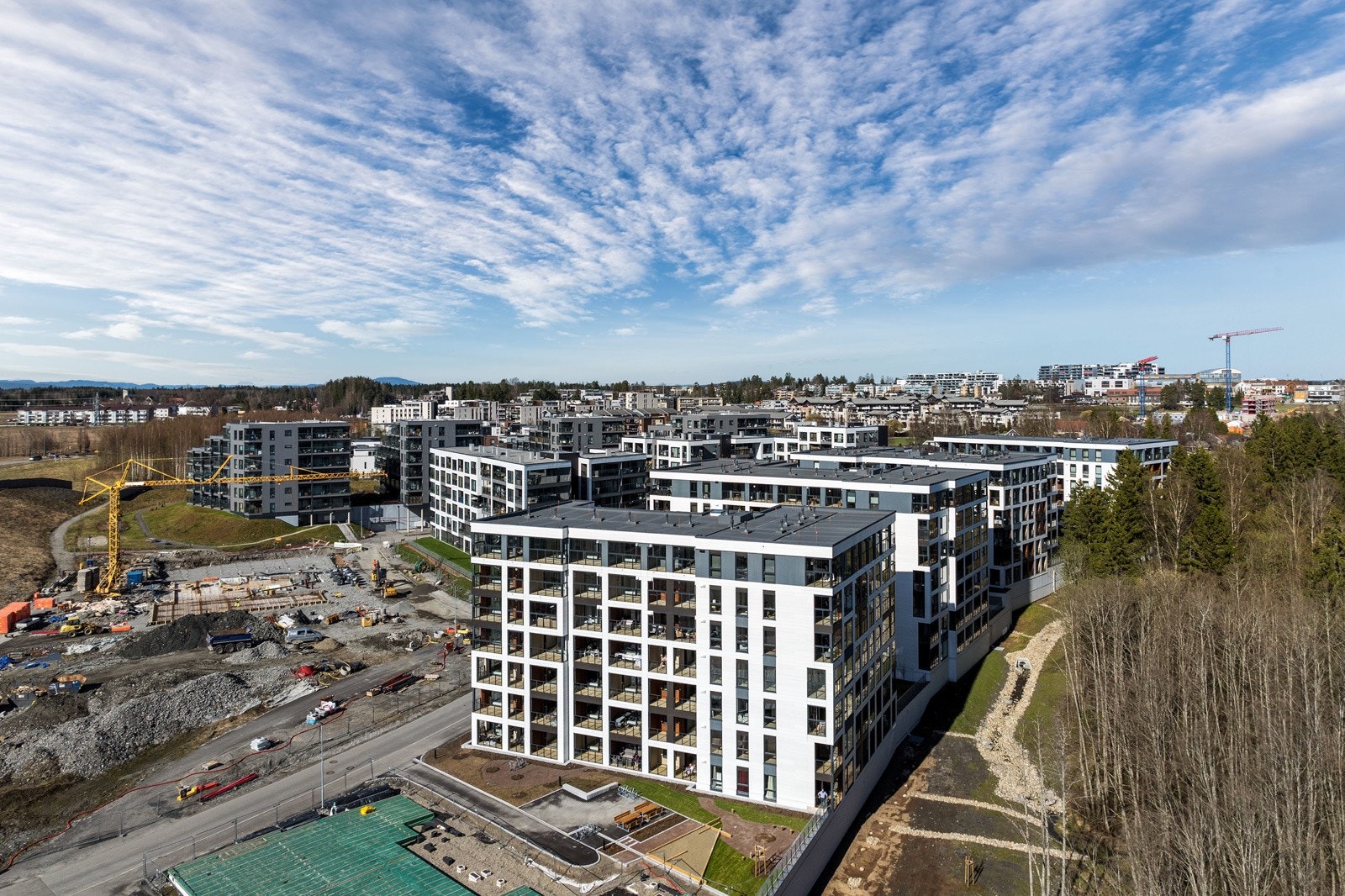 Bygg M består av 63 boligenheter, nyoppført i 2026. Galleribilde