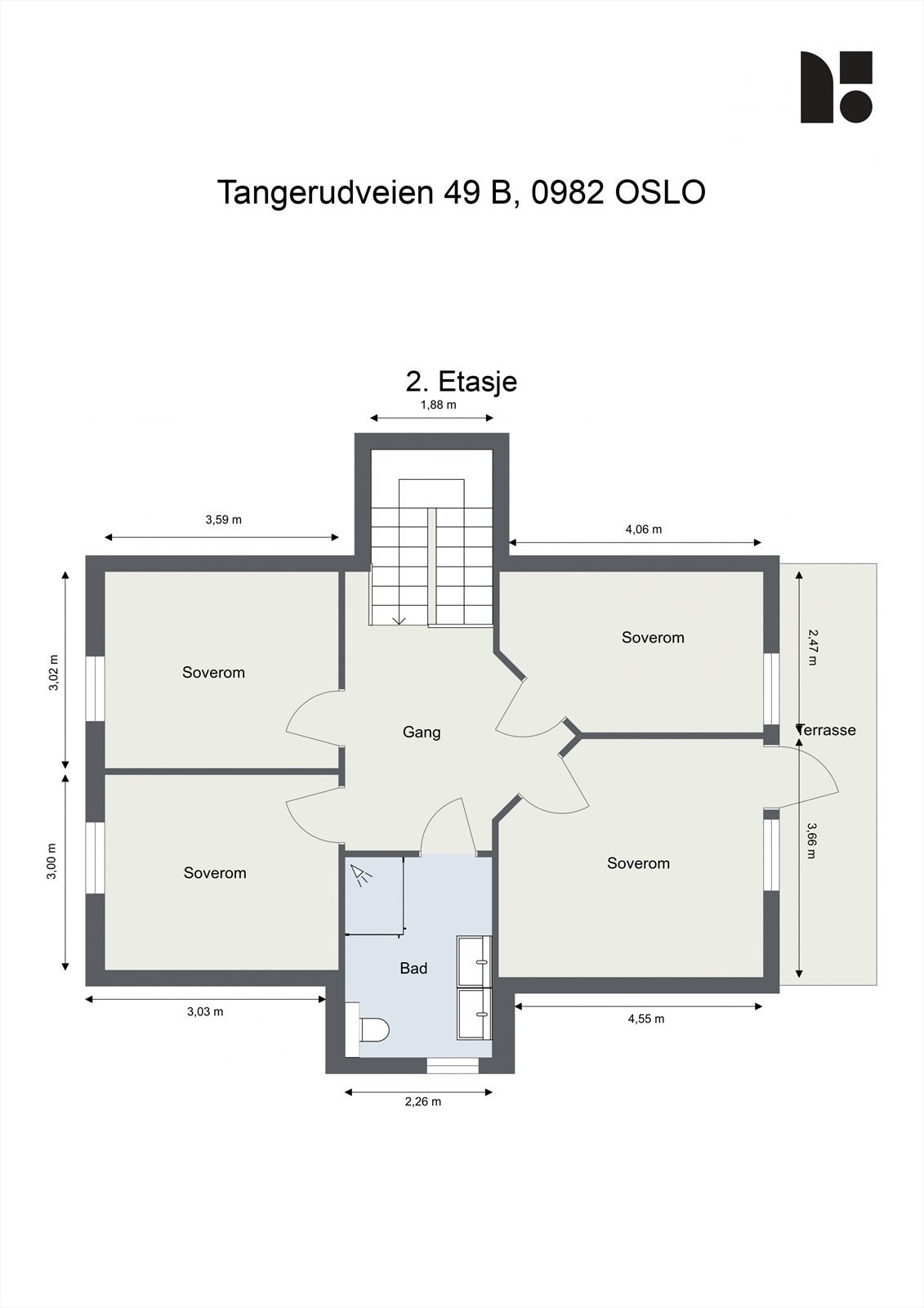 Plantegning 2. etasje Galleribilde