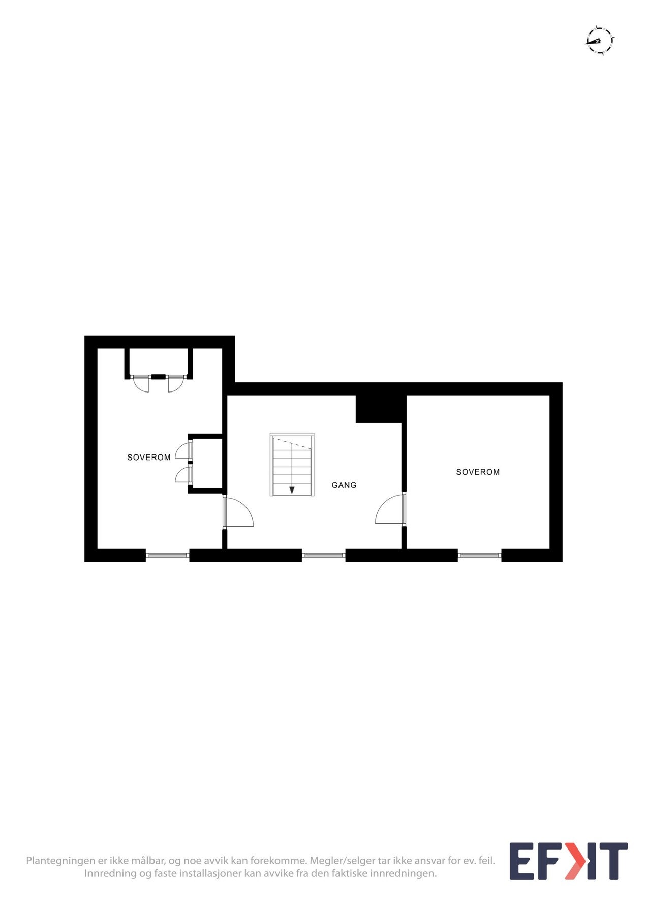 Boligens planløsning - 2.etasje (loft). Galleribilde