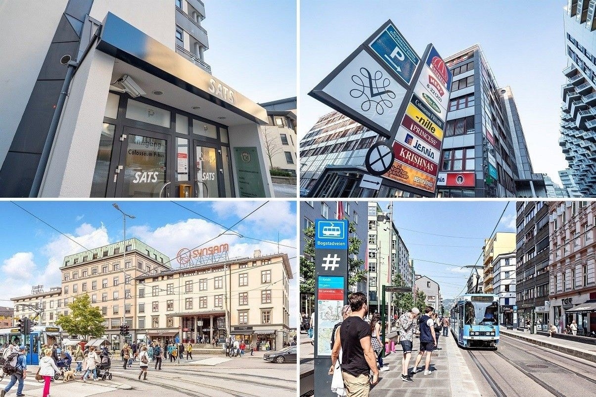 Majorstuen er et knutepunkt for offentlig kommunikasjon med buss, trikk og T-bane i alle retninger. Galleribilde
