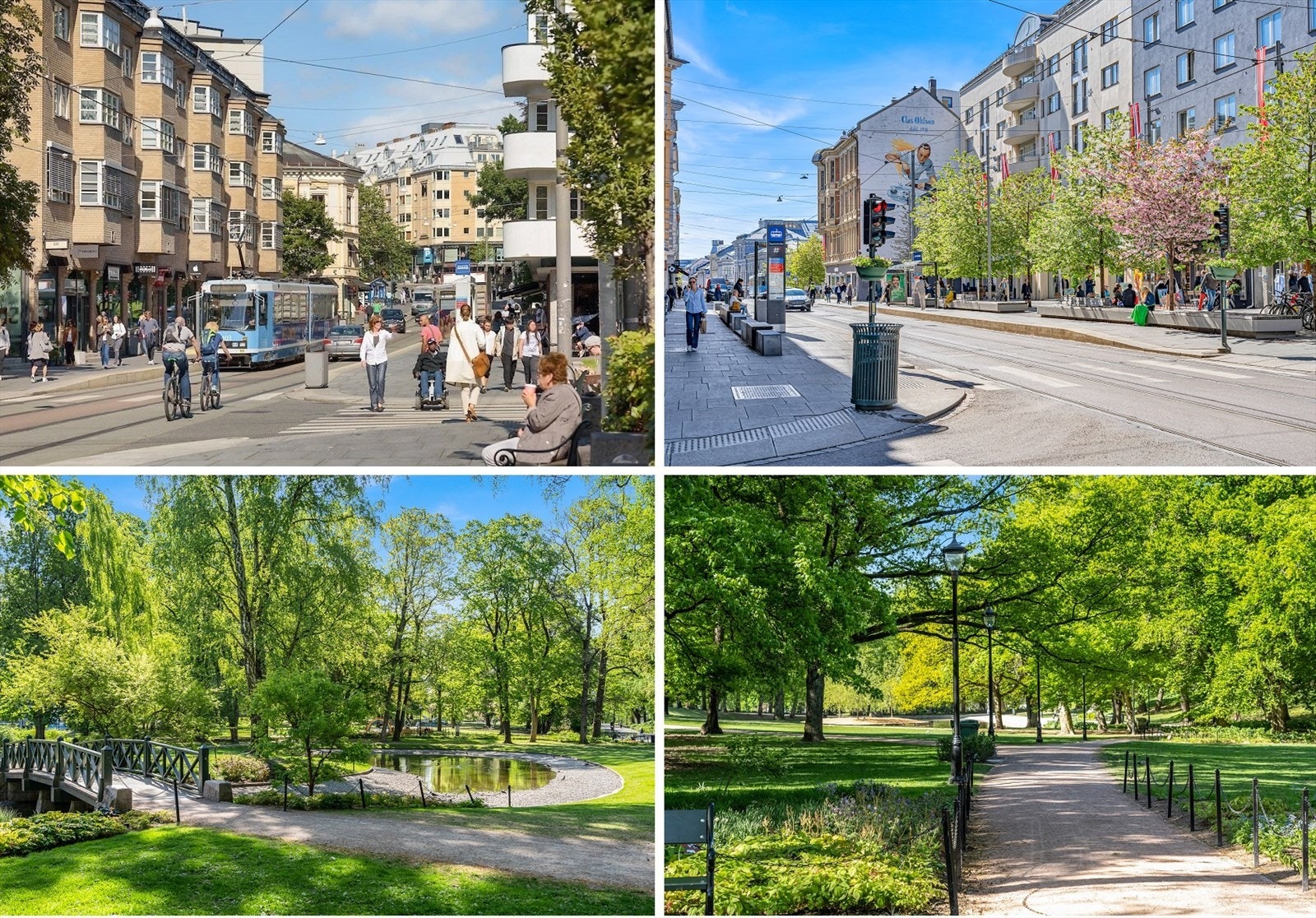 Bogstadveien/Hegdehaugsveien er en av landets mest kjente handlegater. Kort vei også til Uranienborgparken og Slottsparken. Galleribilde