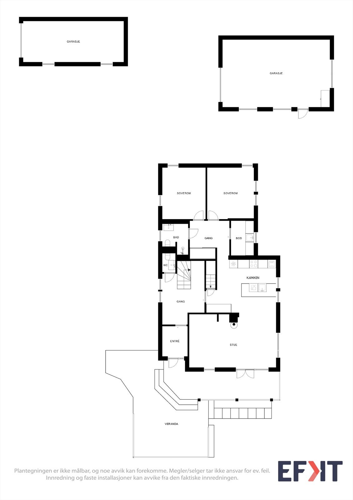 Planløsning hovedetasje Galleribilde
