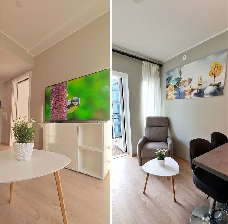 Innholdsrik stue med godt lysinnslipp og direkte adkomst til balkong. Galleribilde
