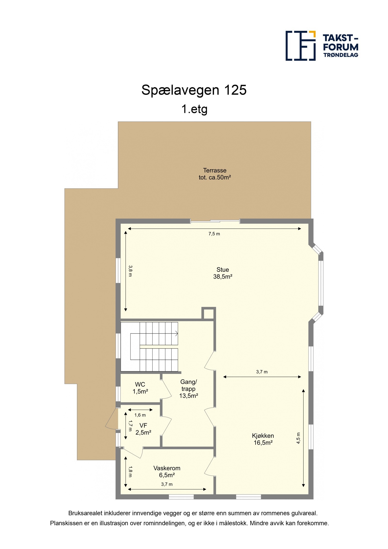 Planskisse 1. etasje Galleribilde
