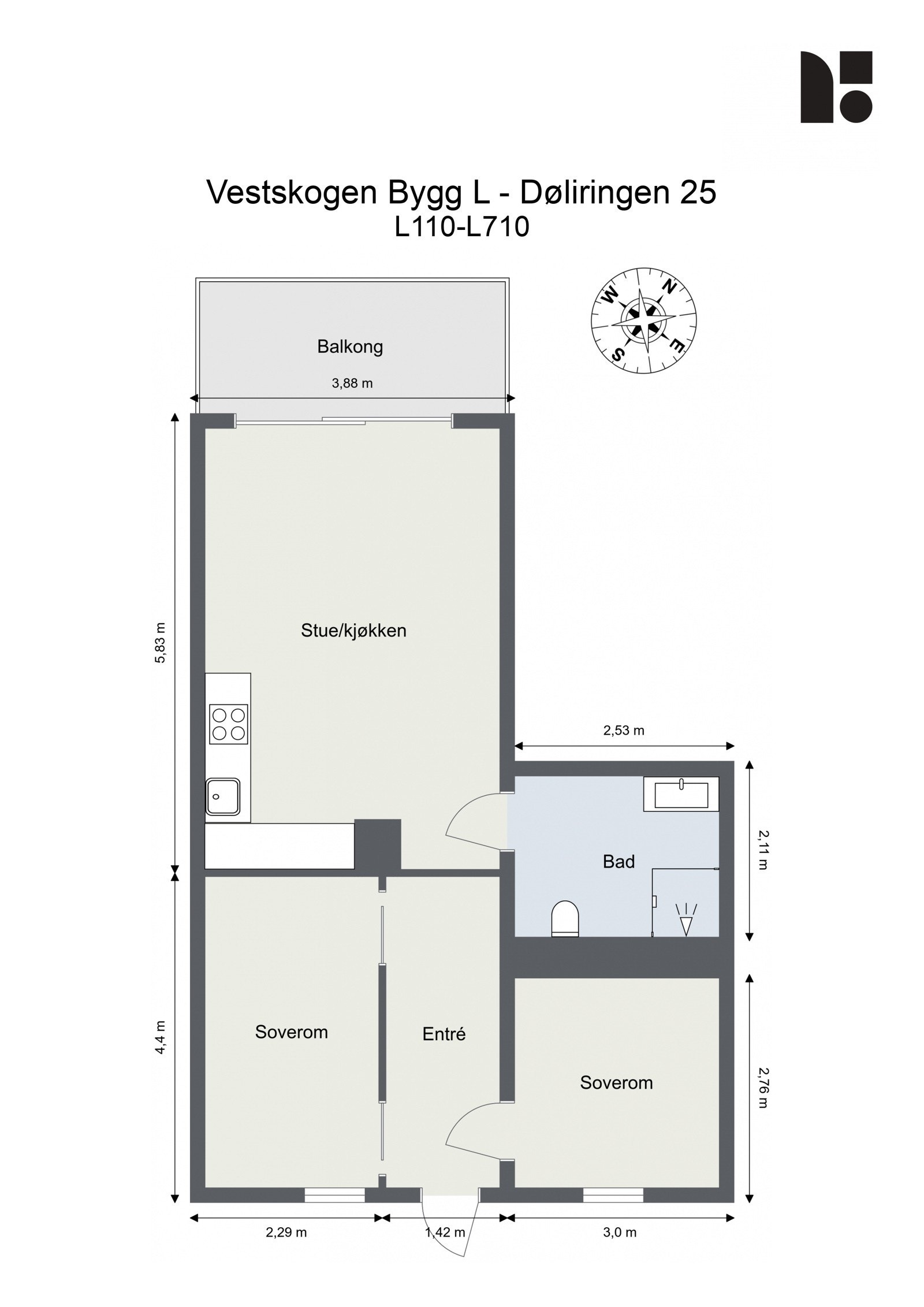 Plantegning - L110 Galleribilde