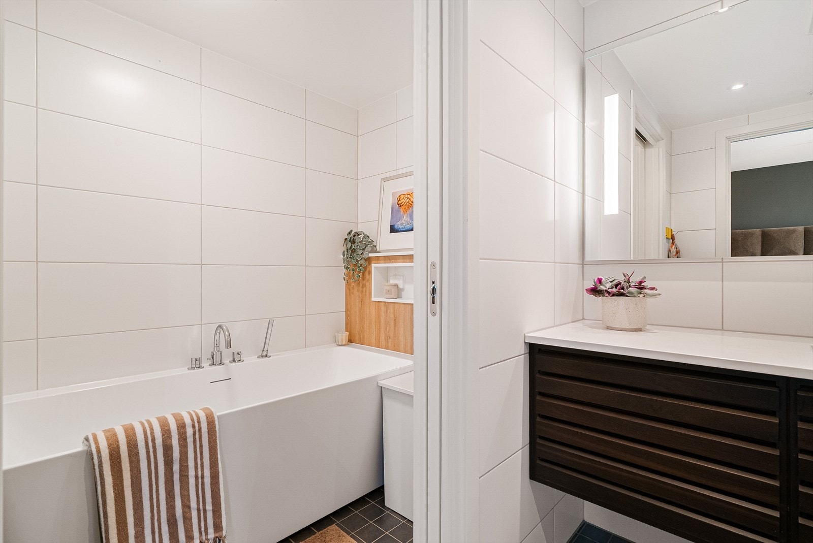 Det ble installert badekar på badet i 2026. Galleribilde