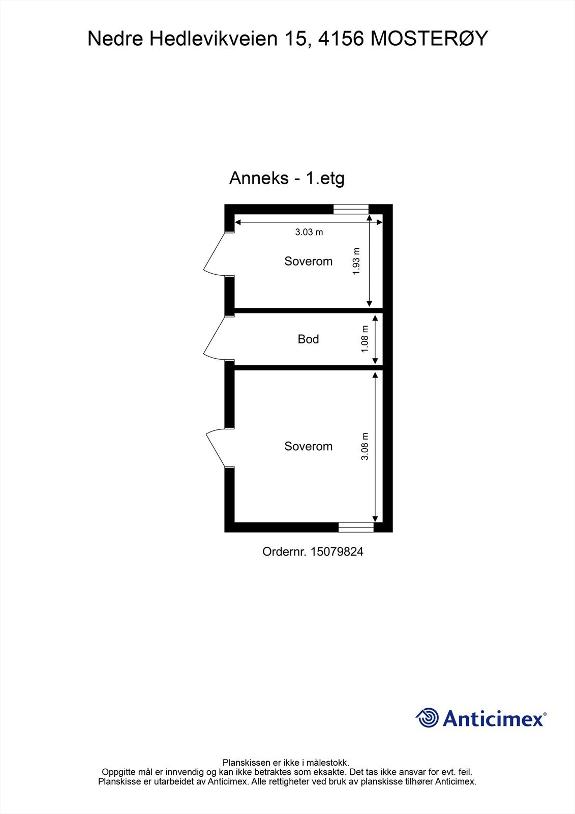 Plantegning anneks. Galleribilde
