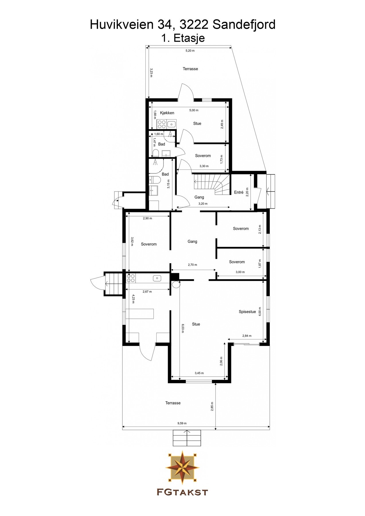 Plantegning 1.etasje Galleribilde