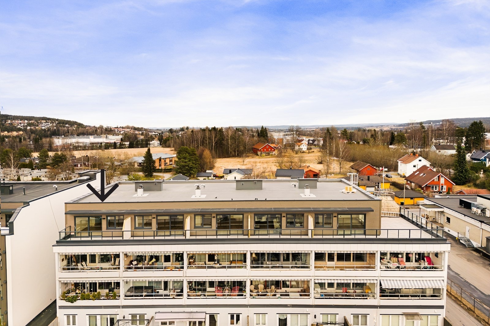 3-roms topp- og hjørneleilighet i Korshagen fra 2025 med balkong! Foto: Fredrik Hansson Galleribilde