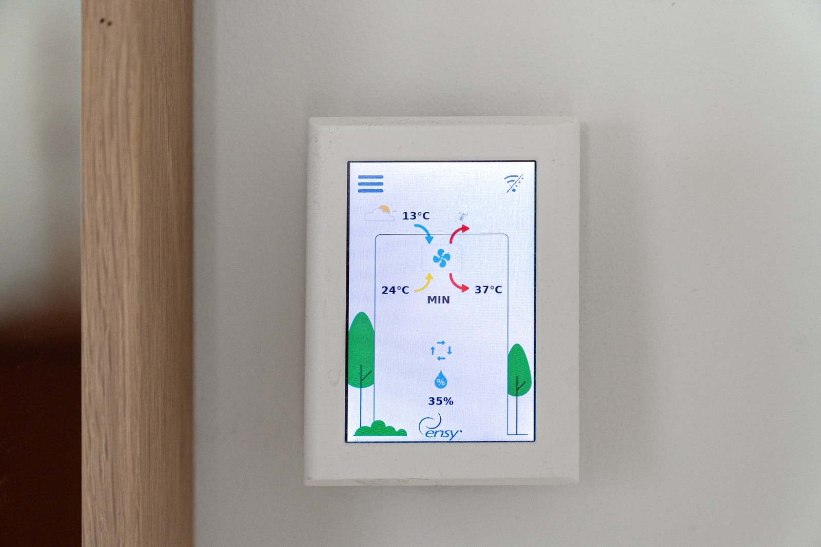 Kontrollpanel til balansert ventilasjon Galleribilde