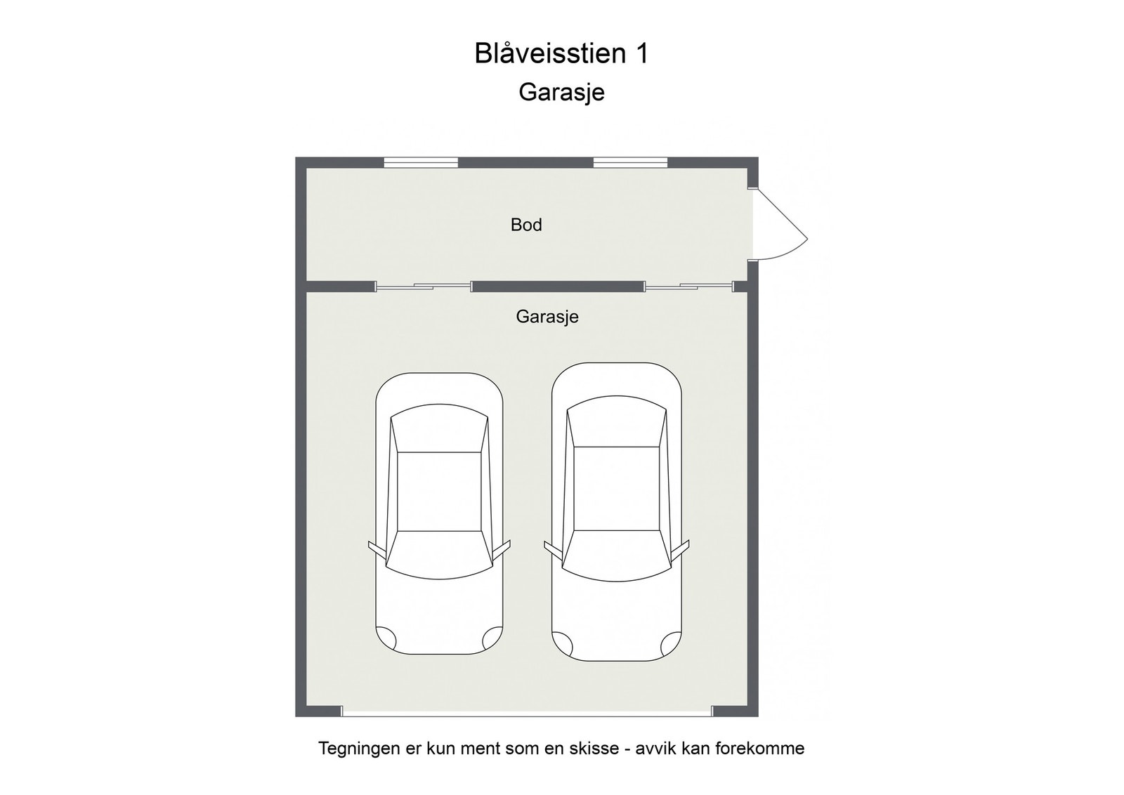 Plantegning garasje Galleribilde