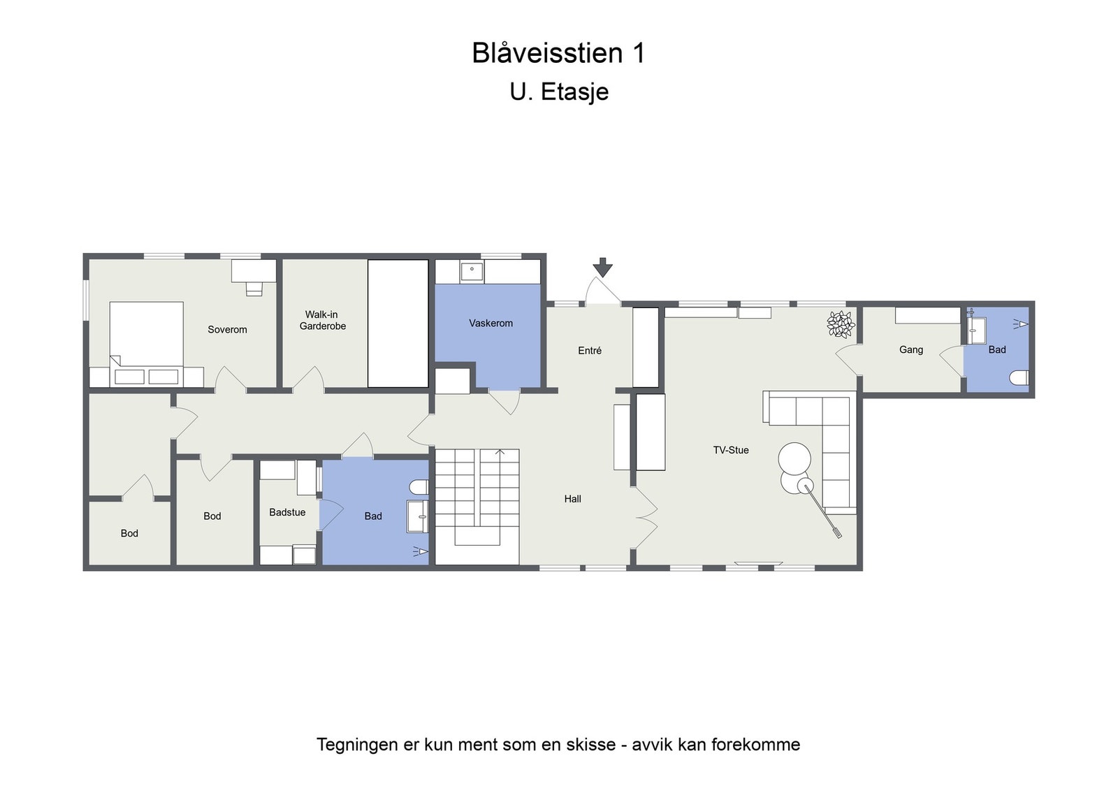 Plantegning 1. etg Galleribilde