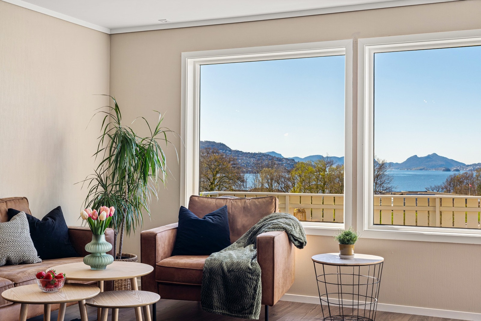Her får man en bolig med uvanlig lekre detaljer. Galleribilde