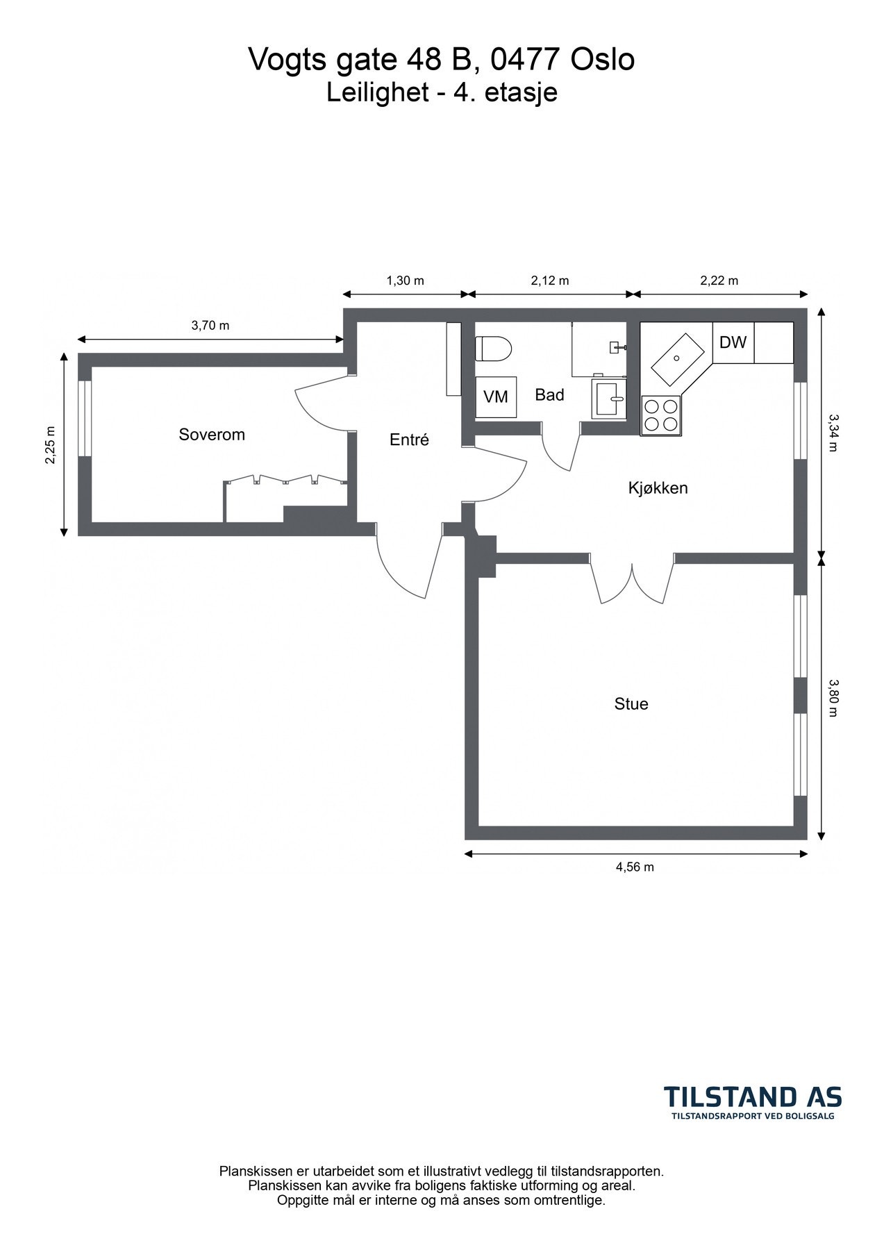 Leiligheten har en praktisk planløsning med luftige og gode rom. I tillegg til innvendige arealer disponeres en kjellerbod på 8 m². Galleribilde