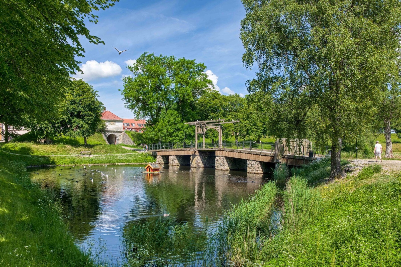 Fra vollgravene som omgir Gamlebyen. Galleribilde
