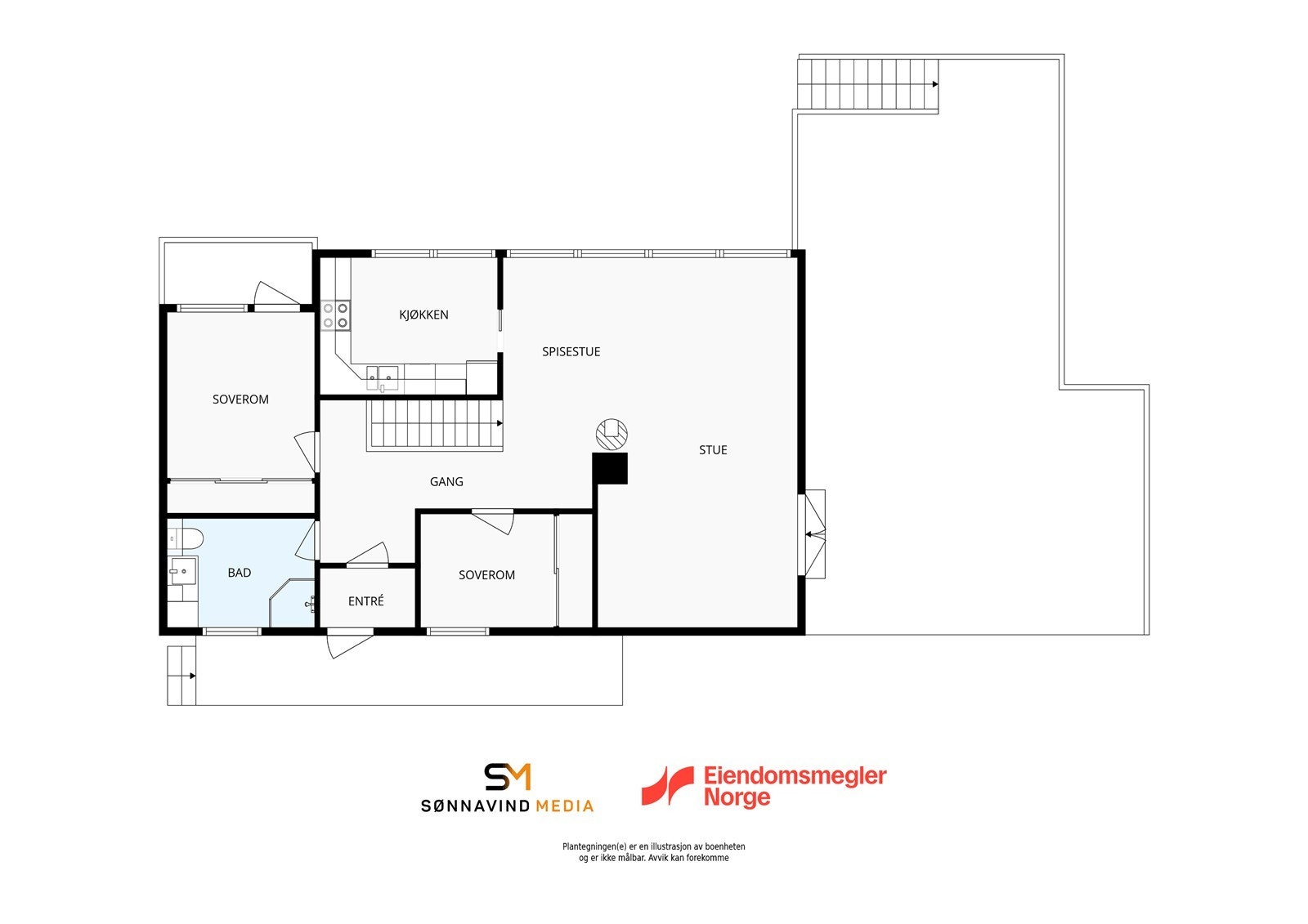 Plantegning 1. etasje. Galleribilde